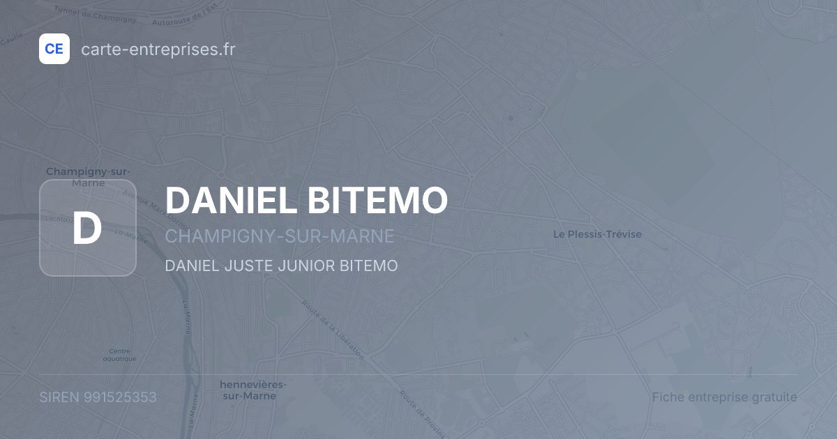 DANIEL BITEMO — 991525353 — fiche entreprise