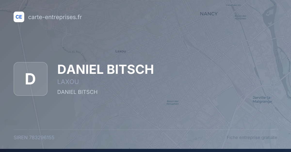 DANIEL BITSCH — 783296155 — fiche entreprise