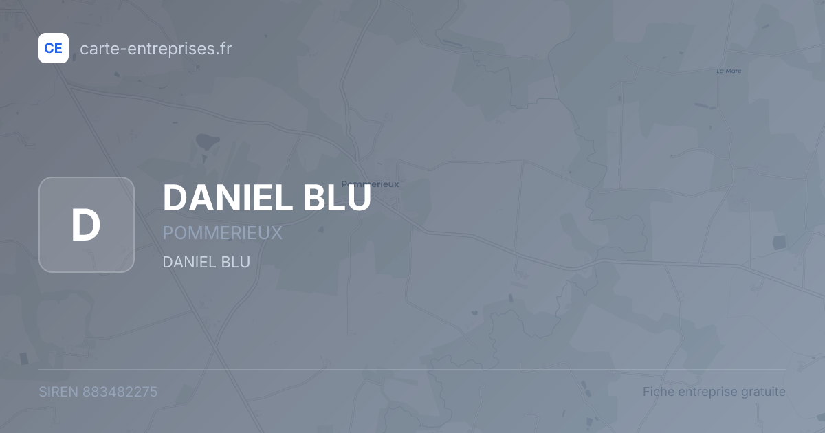 DANIEL BLU — 883482275 — fiche entreprise