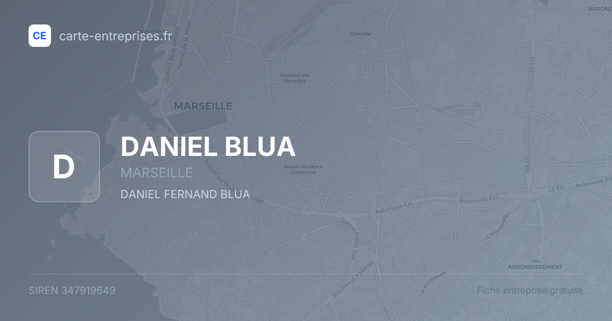 DANIEL BLUA — 347919649 — fiche entreprise