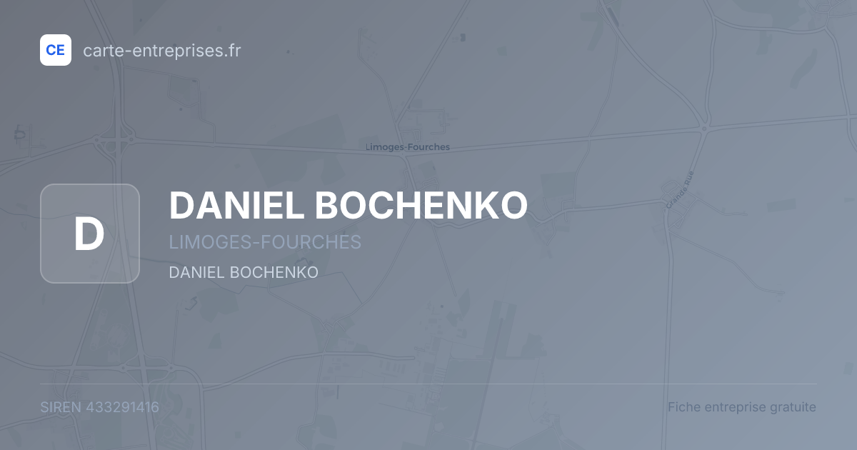 DANIEL BOCHENKO — 433291416 — fiche entreprise
