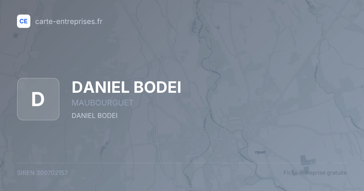 DANIEL BODEI — 309702157 — fiche entreprise