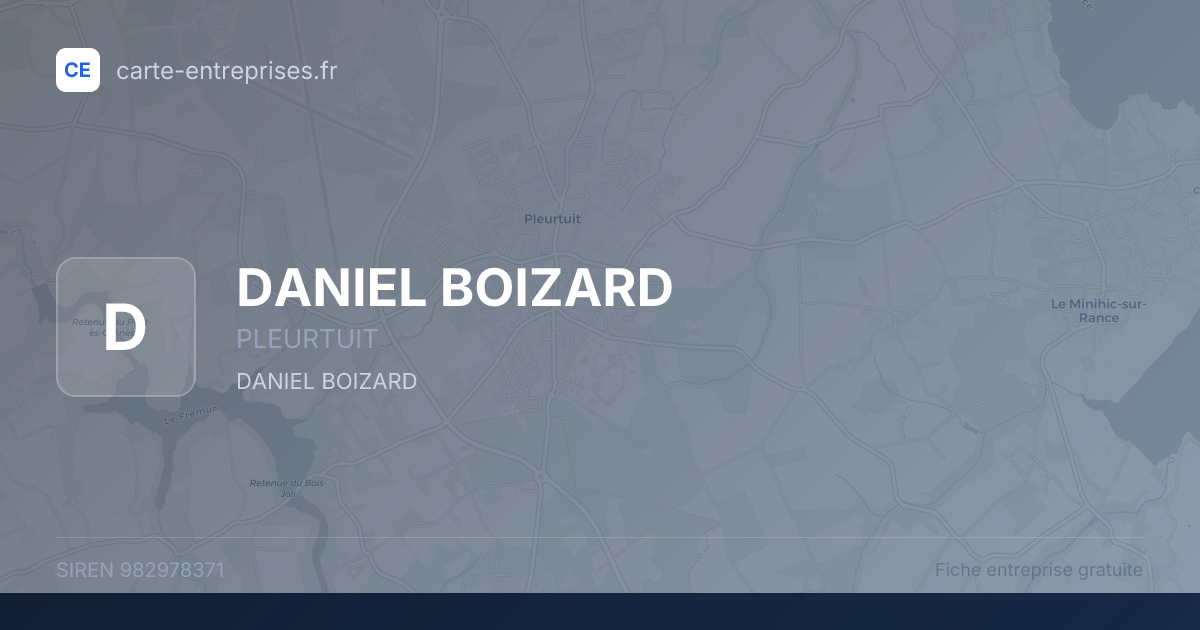 DANIEL BOIZARD — 982978371 — fiche entreprise