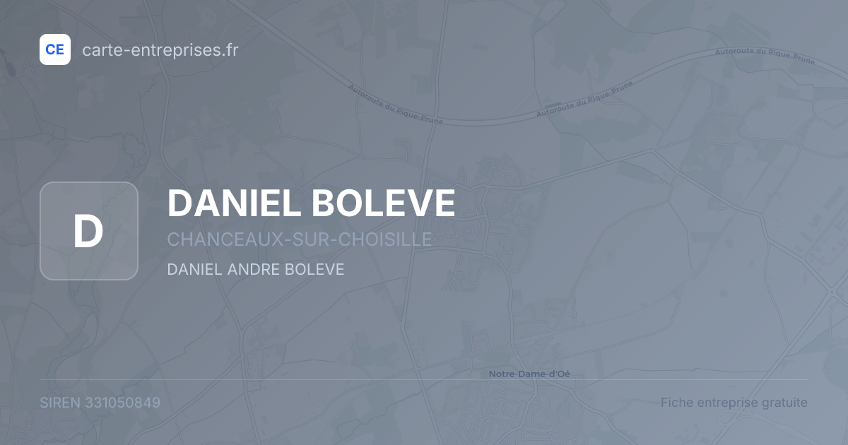 DANIEL BOLEVE — 331050849 — fiche entreprise
