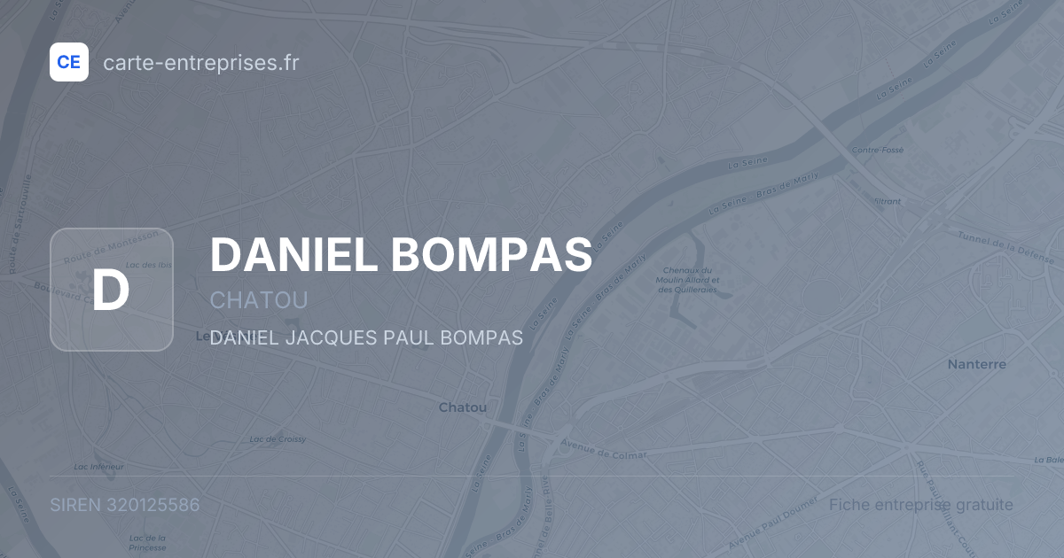 DANIEL BOMPAS — 320125586 — fiche entreprise