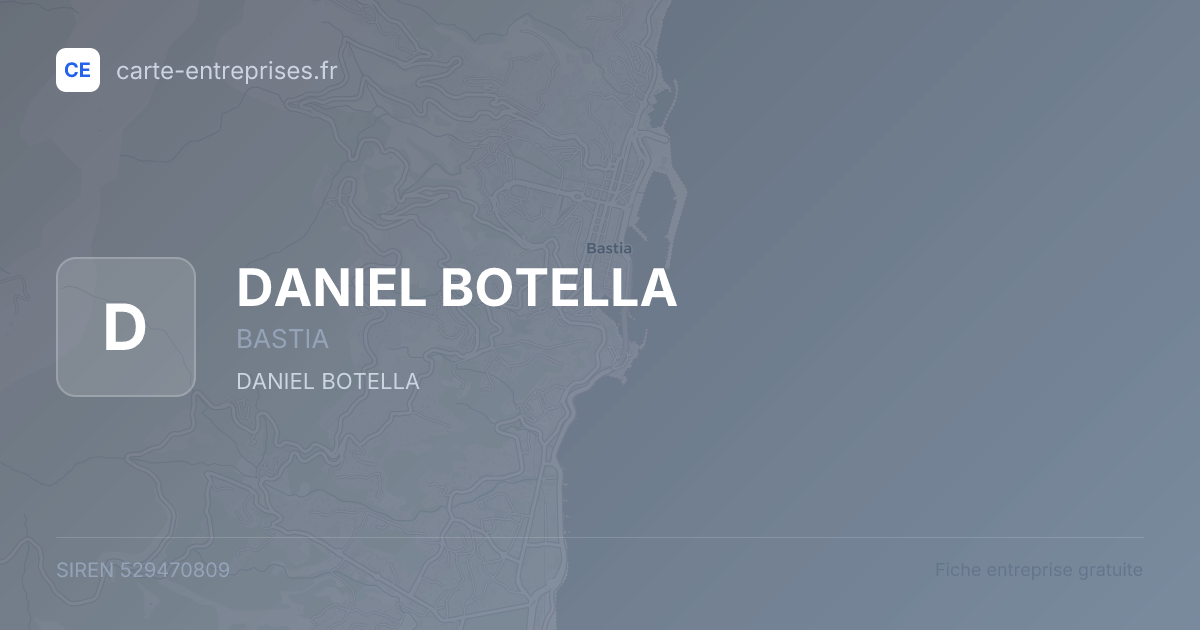 DANIEL BOTELLA — 529470809 — fiche entreprise