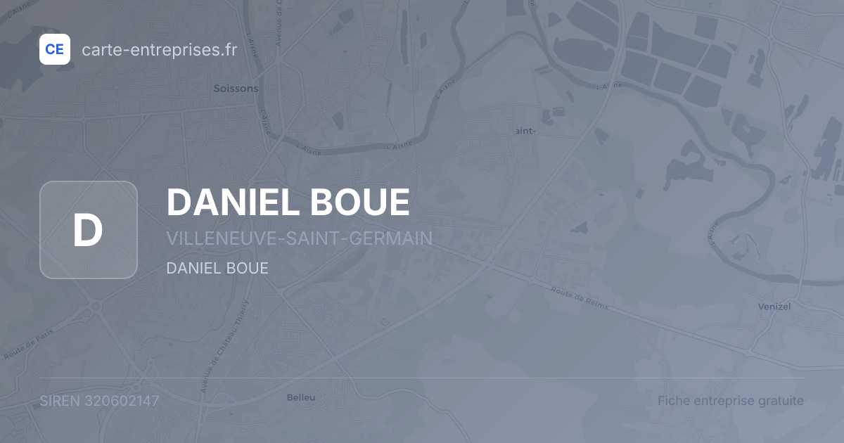 DANIEL BOUE — 320602147 — fiche entreprise