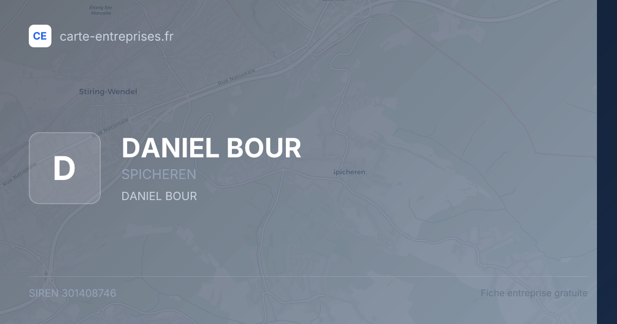 DANIEL BOUR — 301408746 — fiche entreprise