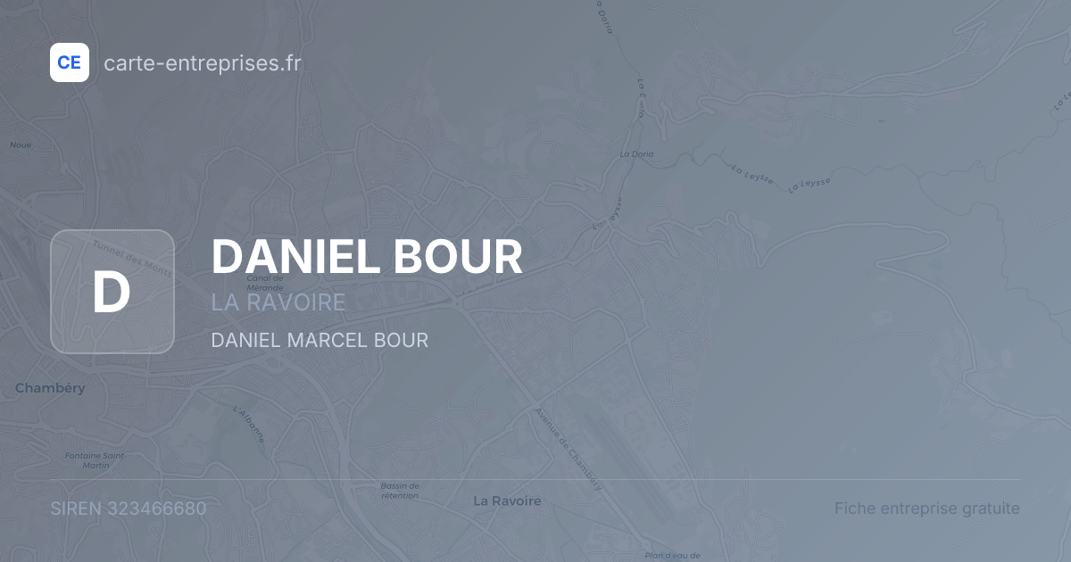 DANIEL BOUR — 323466680 — fiche entreprise