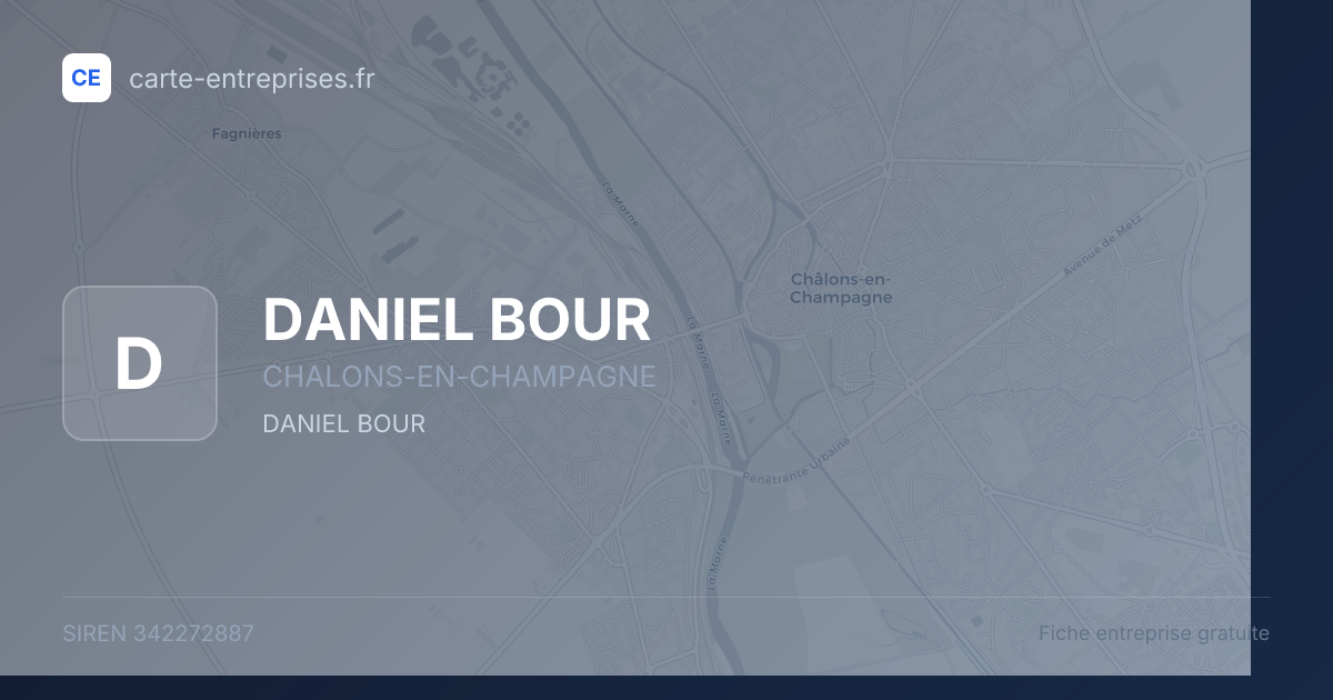 DANIEL BOUR — 342272887 — fiche entreprise