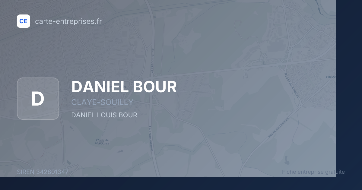 DANIEL BOUR — 342801347 — fiche entreprise