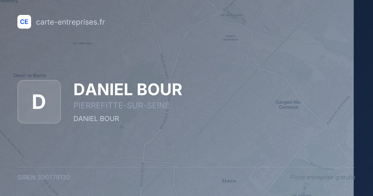 DANIEL BOUR — 390779130 — fiche entreprise