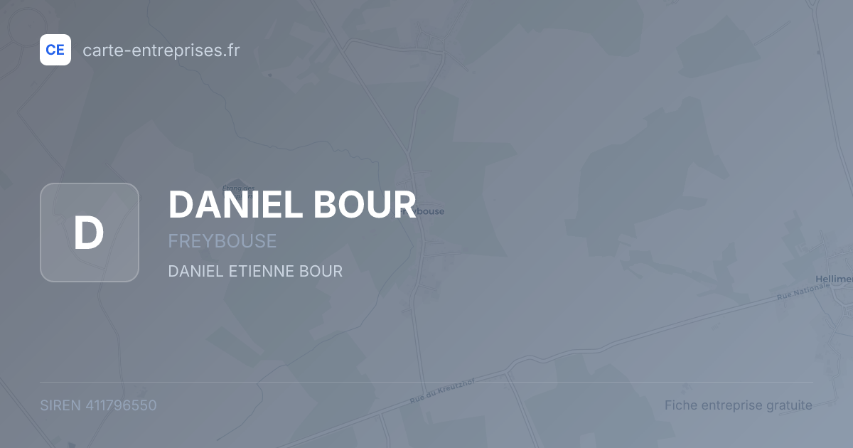 DANIEL BOUR — 411796550 — fiche entreprise
