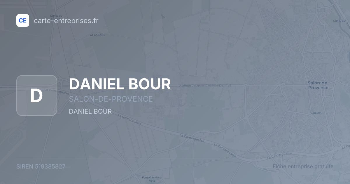 DANIEL BOUR — 519385827 — fiche entreprise