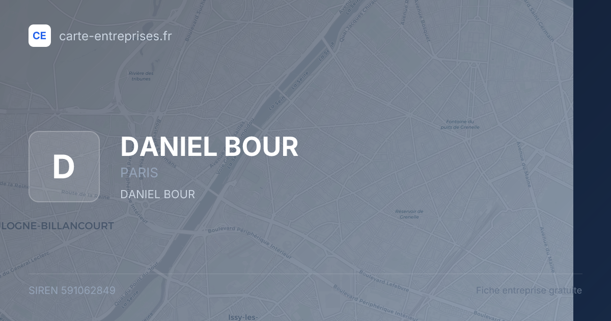 DANIEL BOUR — 591062849 — fiche entreprise