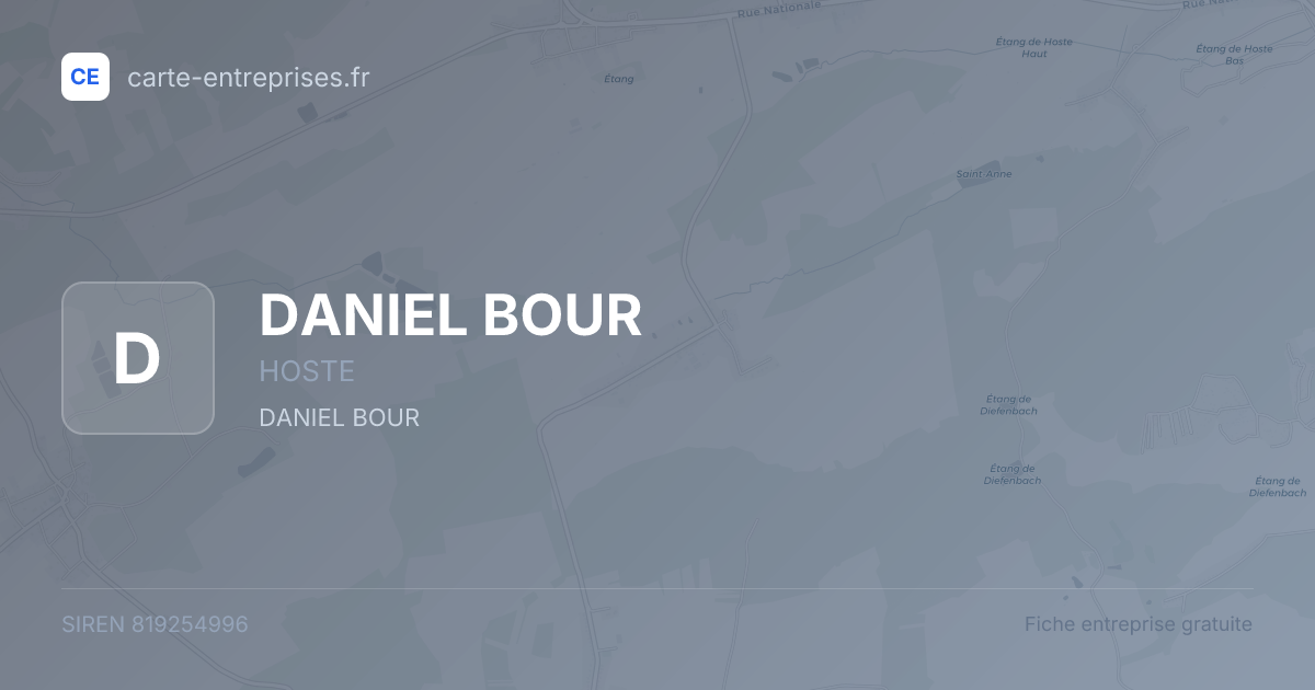 DANIEL BOUR — 819254996 — fiche entreprise