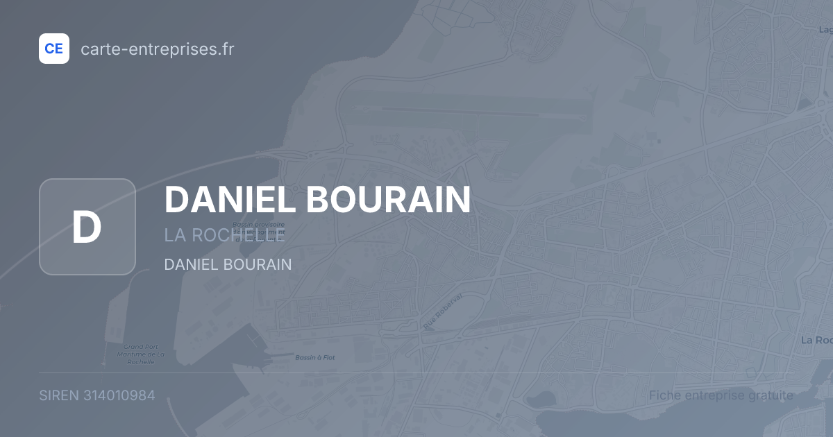 DANIEL BOURAIN — 314010984 — fiche entreprise