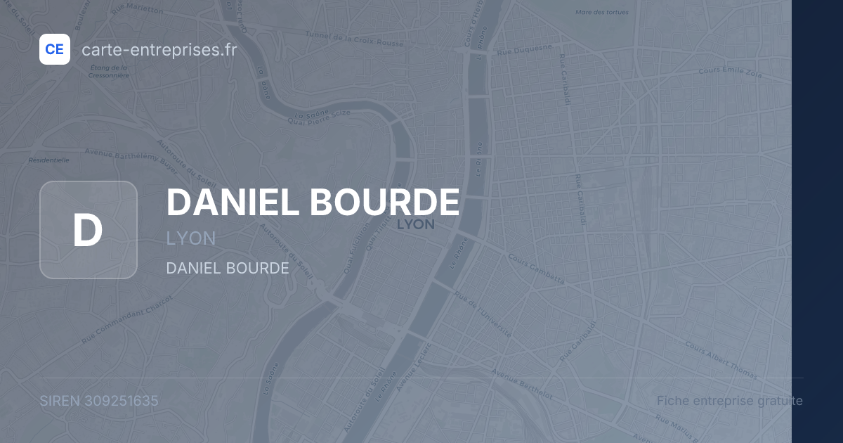 DANIEL BOURDE — 309251635 — fiche entreprise