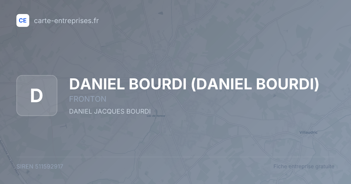 DANIEL BOURDI — 511592917 — fiche entreprise