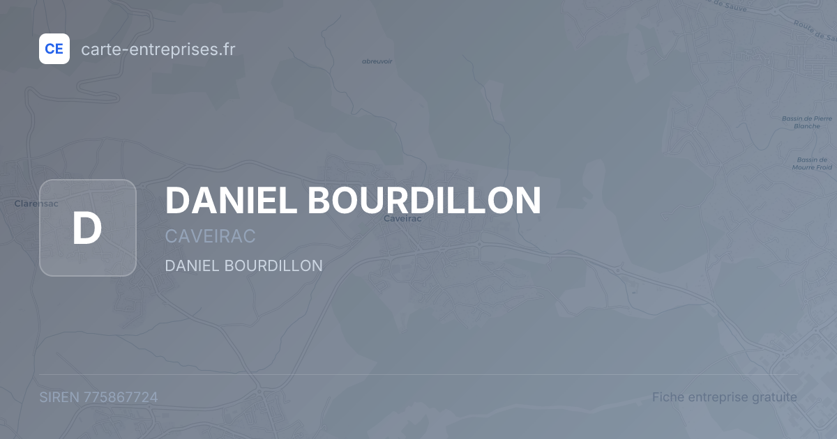 DANIEL BOURDILLON — 775867724 — fiche entreprise