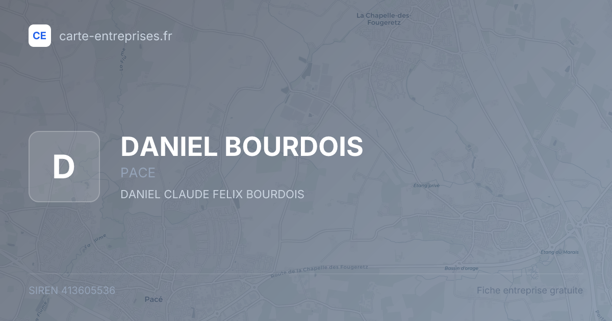 DANIEL BOURDOIS — 413605536 — fiche entreprise