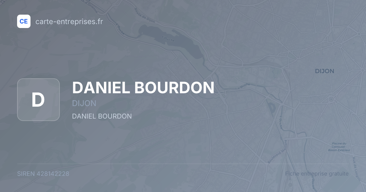 DANIEL BOURDON — 428142228 — fiche entreprise