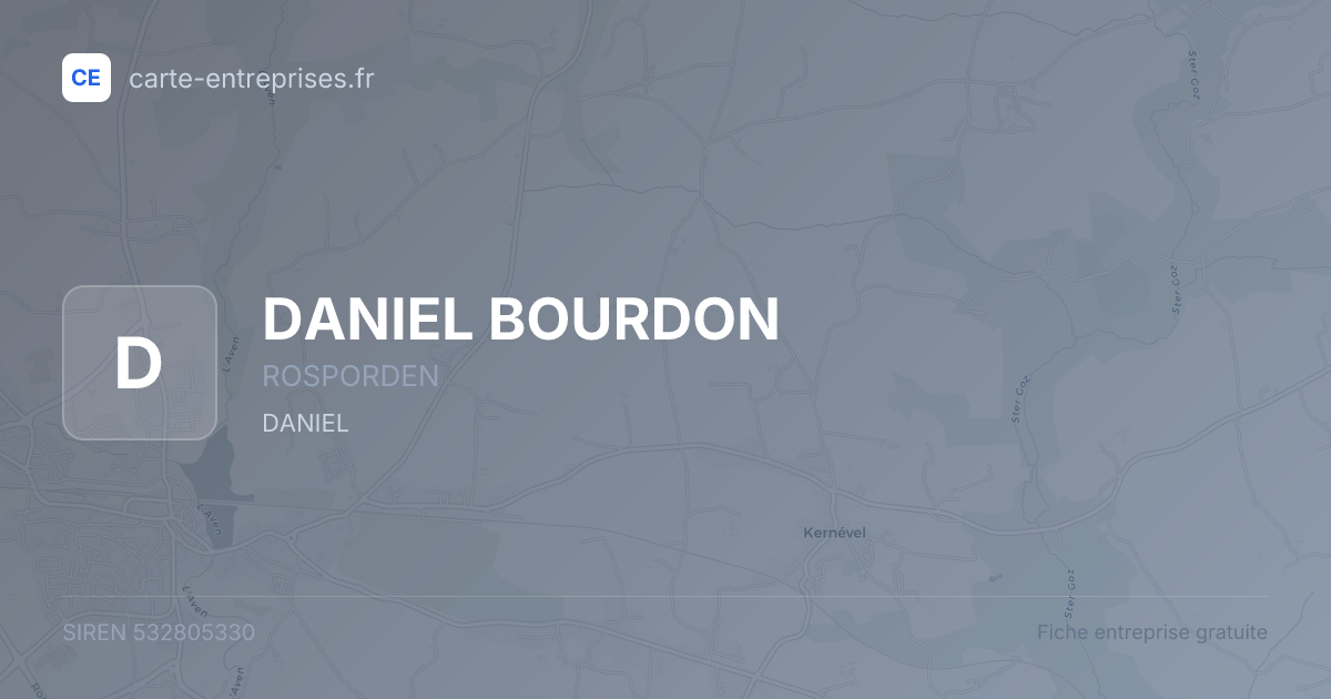 DANIEL BOURDON — 532805330 — fiche entreprise