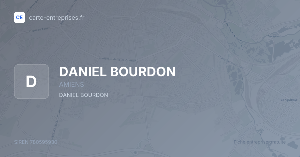 DANIEL BOURDON — 780595930 — fiche entreprise