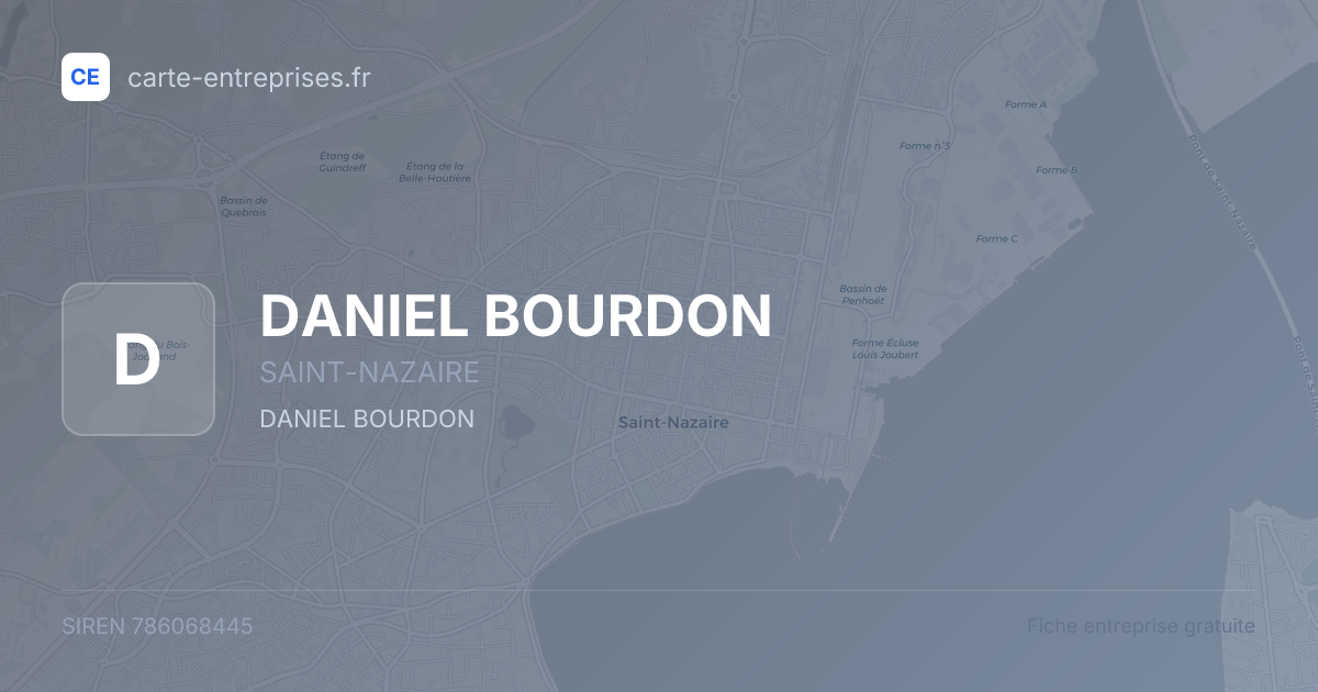 DANIEL BOURDON — 786068445 — fiche entreprise