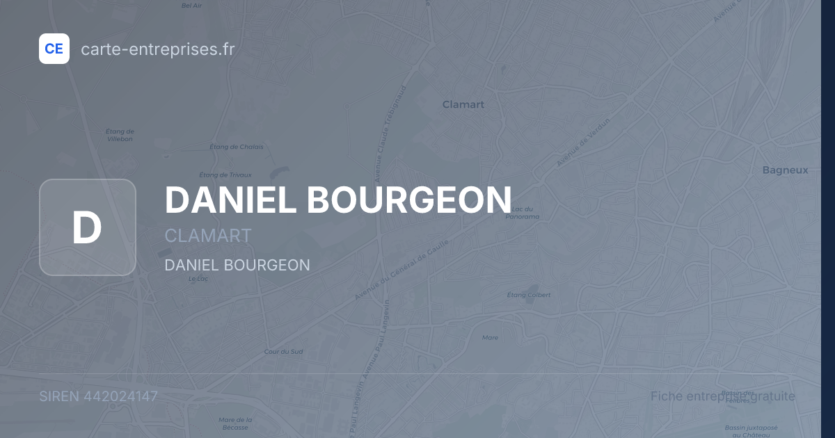 DANIEL BOURGEON — 442024147 — fiche entreprise