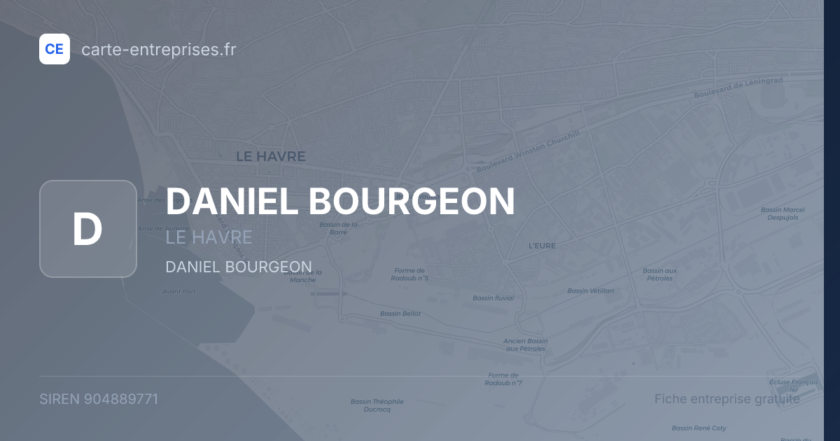 DANIEL BOURGEON — 904889771 — fiche entreprise