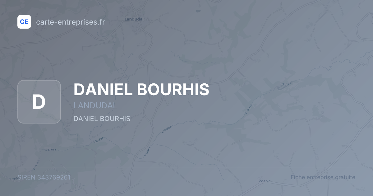 DANIEL BOURHIS — 343769261 — fiche entreprise
