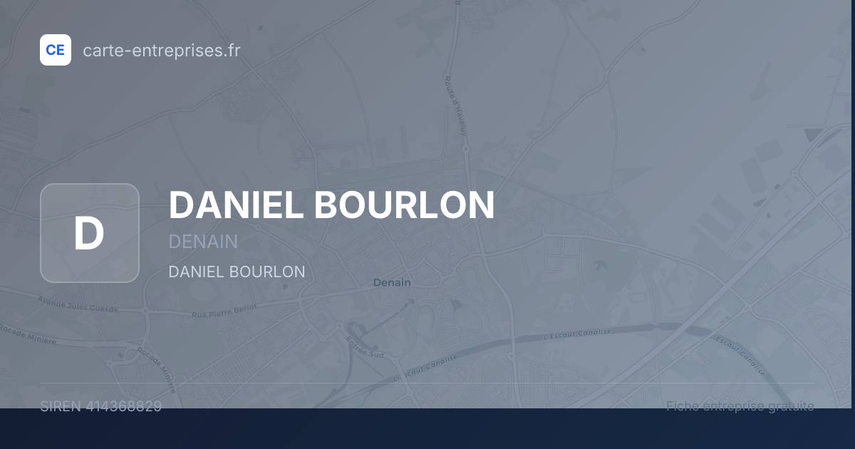 DANIEL BOURLON — 414368829 — fiche entreprise