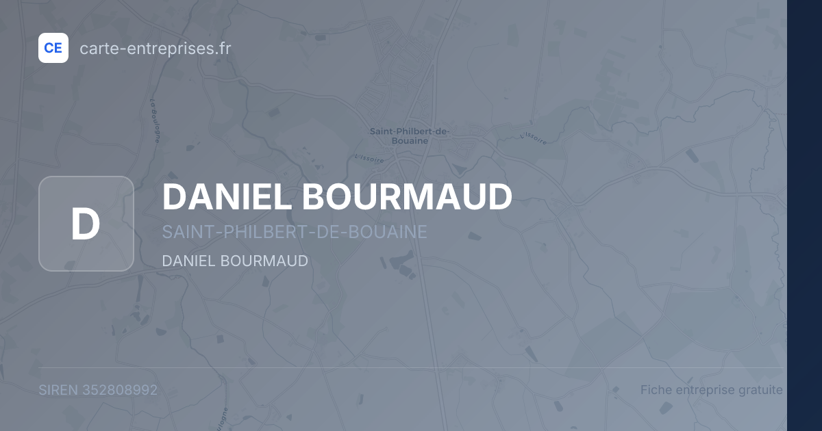 DANIEL BOURMAUD — 352808992 — fiche entreprise