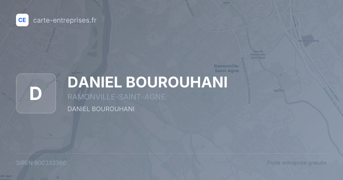 DANIEL BOUROUHANI — 900333360 — fiche entreprise