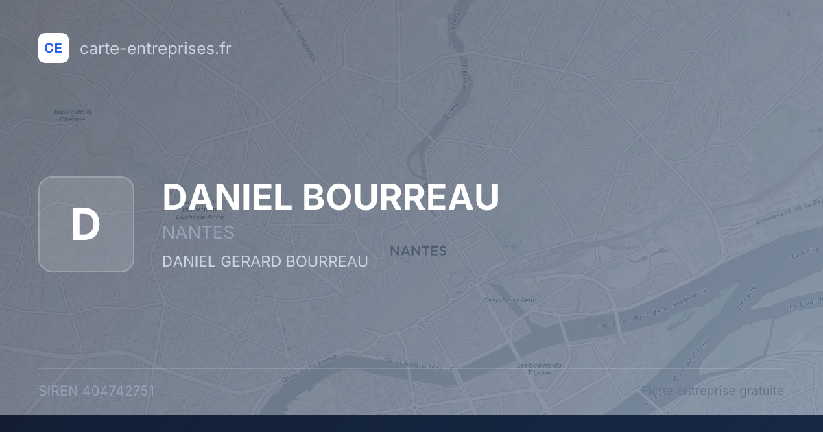 DANIEL BOURREAU — 404742751 — fiche entreprise
