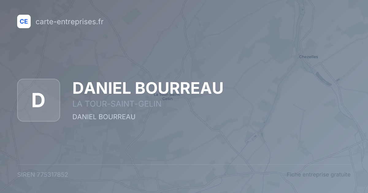 DANIEL BOURREAU — 775317852 — fiche entreprise