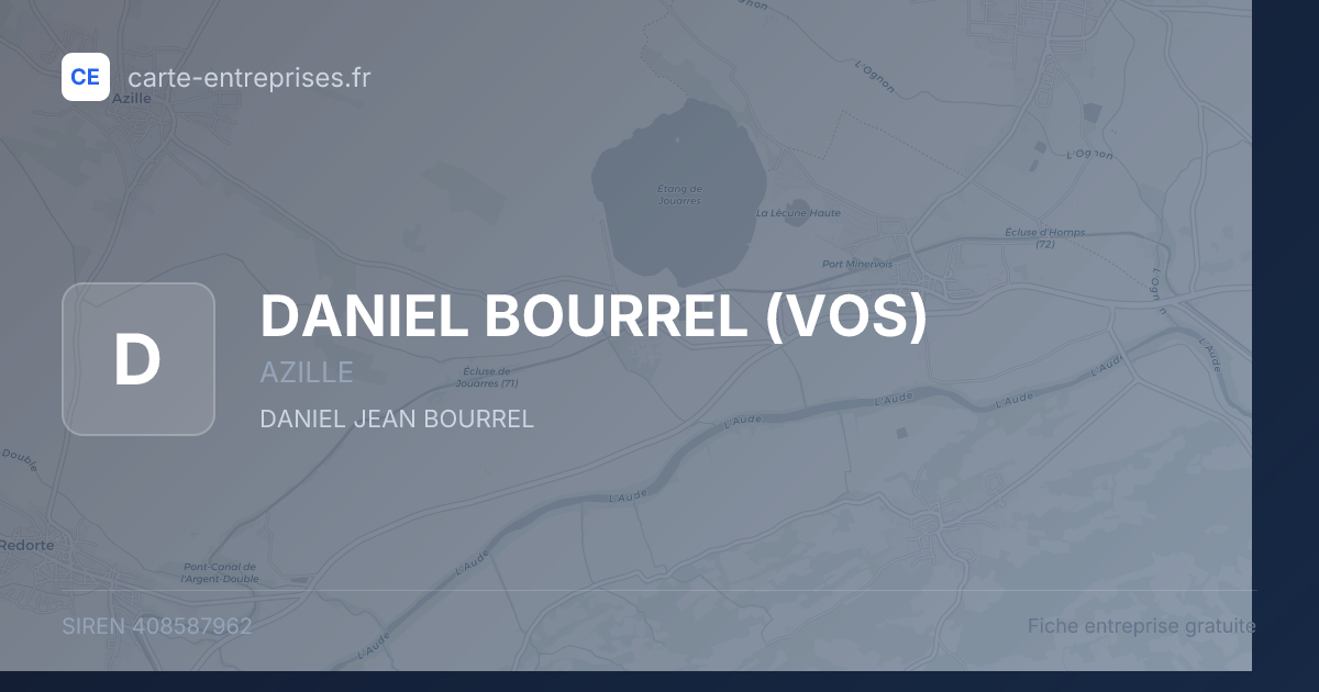 DANIEL BOURREL (VOS) — 408587962 — fiche entreprise