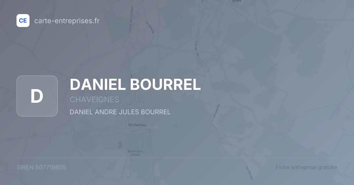 DANIEL BOURREL — 507719805 — fiche entreprise
