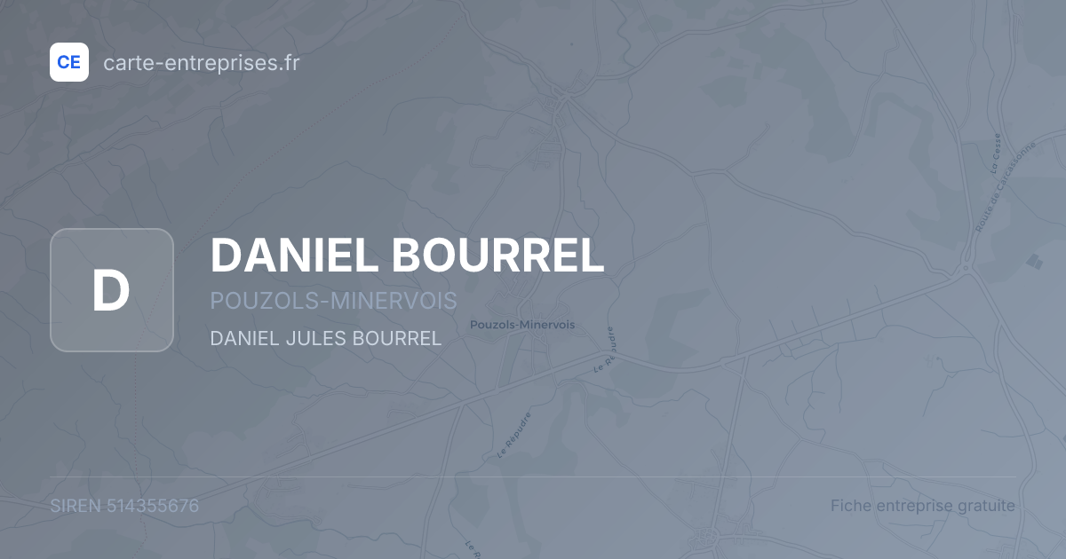 DANIEL BOURREL — 514355676 — fiche entreprise