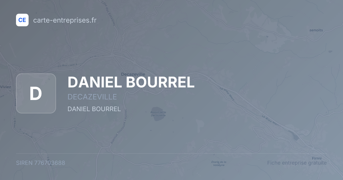 DANIEL BOURREL — 776703688 — fiche entreprise
