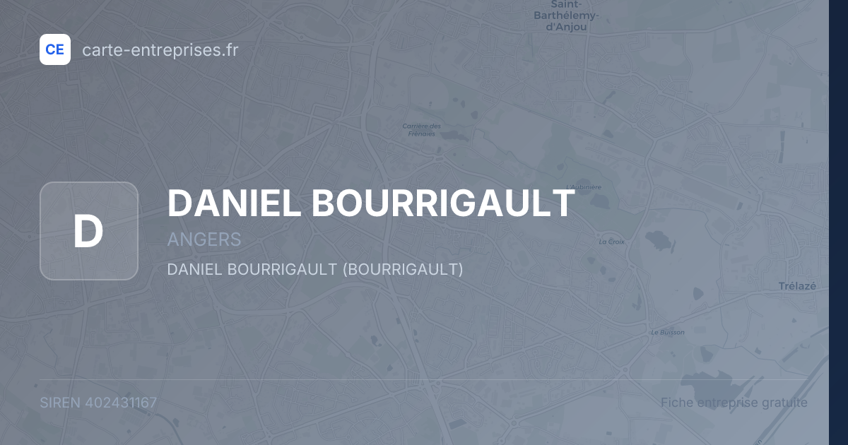 DANIEL BOURRIGAULT — 402431167 — fiche entreprise