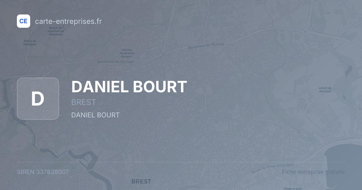 DANIEL BOURT — 337838007 — fiche entreprise