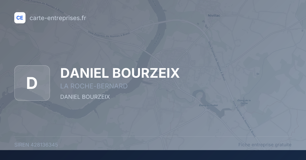 DANIEL BOURZEIX — 428136345 — fiche entreprise