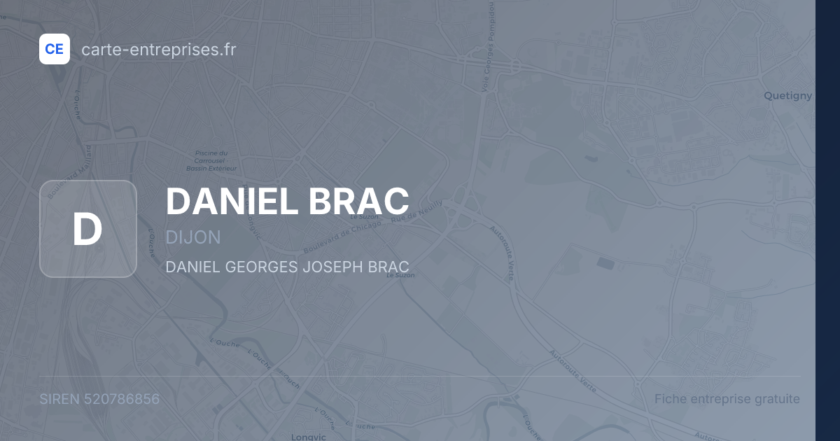 DANIEL BRAC — 520786856 — fiche entreprise