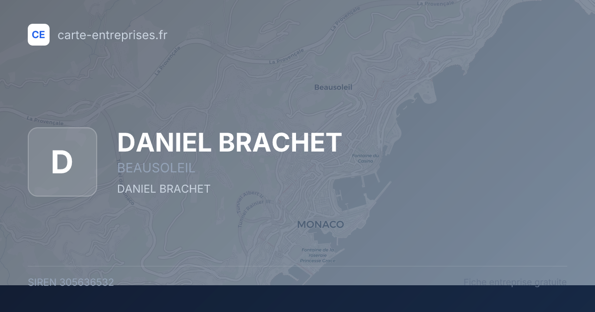 DANIEL BRACHET — 305636532 — fiche entreprise