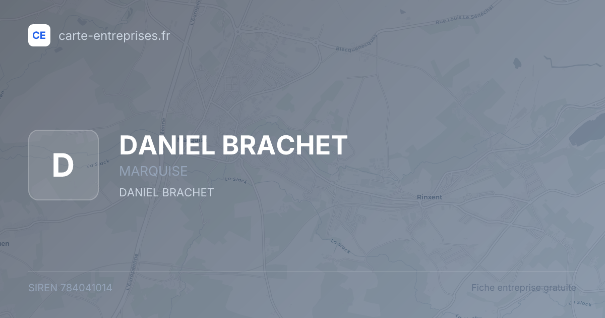 DANIEL BRACHET — 784041014 — fiche entreprise