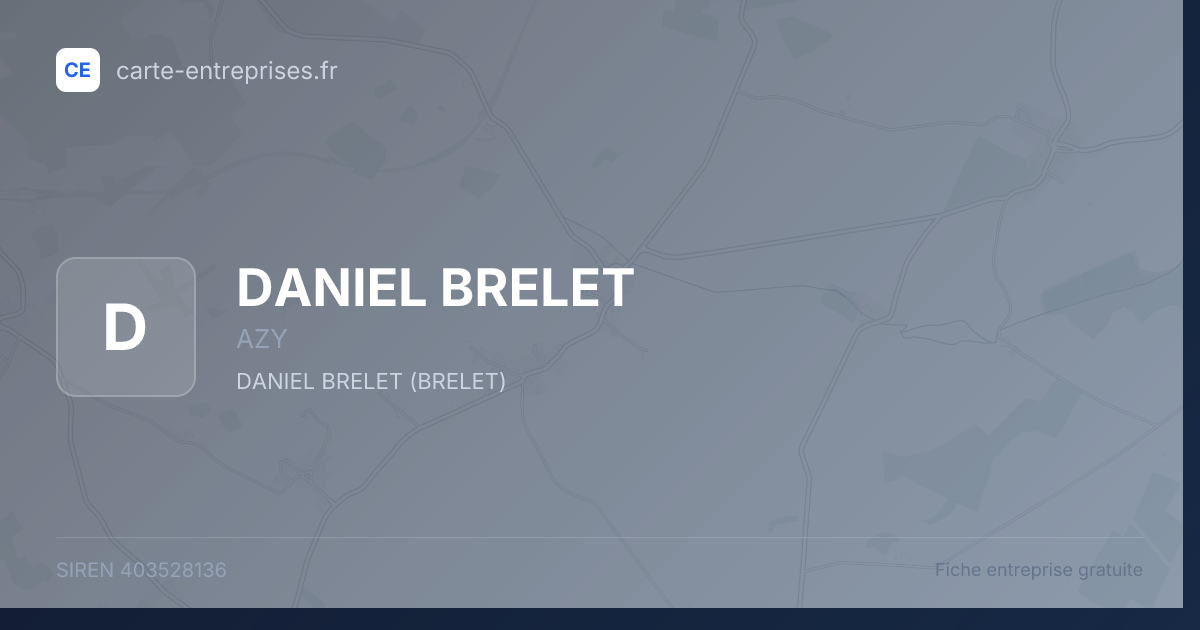 DANIEL BRELET — 403528136 — fiche entreprise