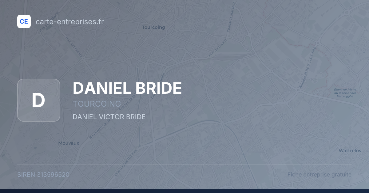 DANIEL BRIDE — 313596520 — fiche entreprise