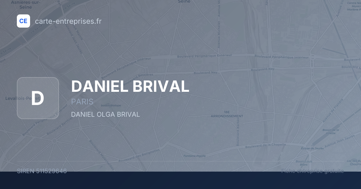 DANIEL BRIVAL — 511529646 — fiche entreprise